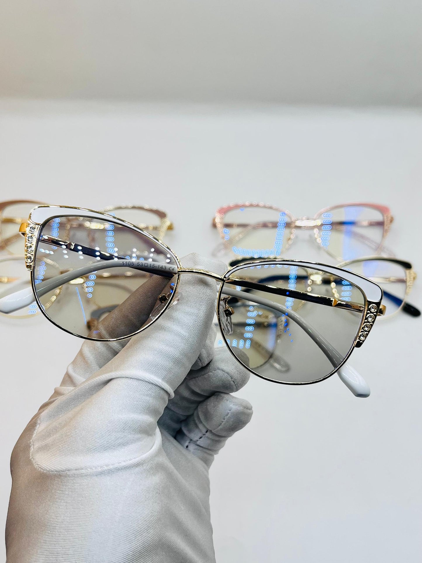 Lunettes anti reflet Cat-eye glamour